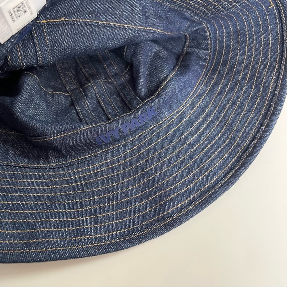000 - ADIDAS IVY PARK REVERSIBLE MONOGRAM DENIM BUCKET CAP NWT NEW HAT - Picture 6 of 8